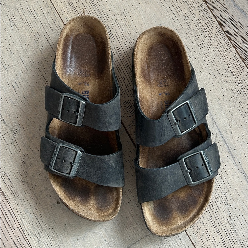 Birkenstocks Black Double Strap Sandals